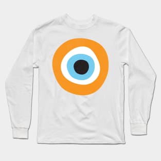 Orange Evil Eye Symbol Long Sleeve T-Shirt